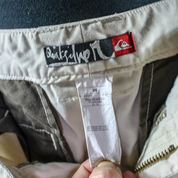 Quicksilver Shorts Men's Beige Size 26 - Picture 3 of 3